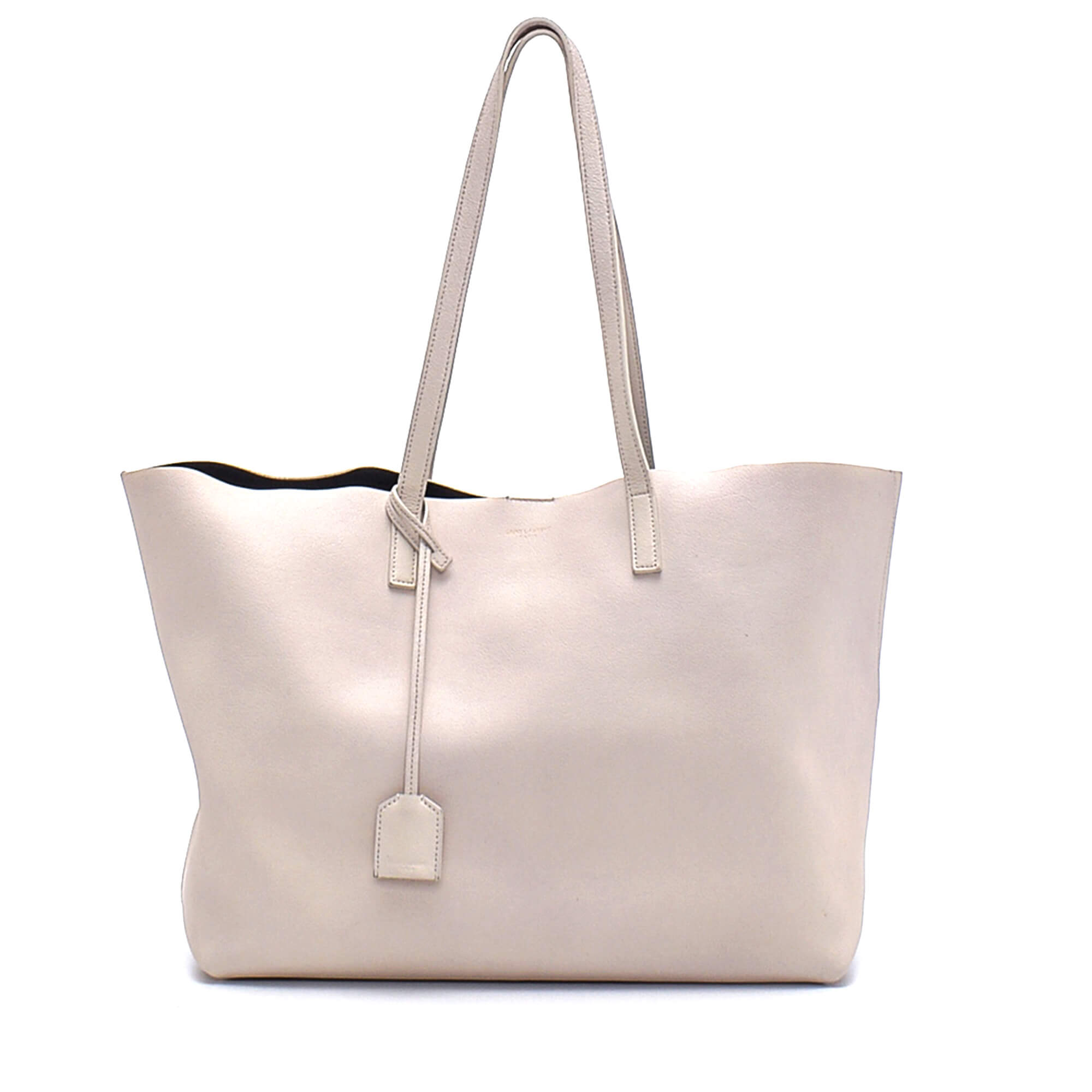 Yves Saint Laurent - White Leather East West Tote Bag